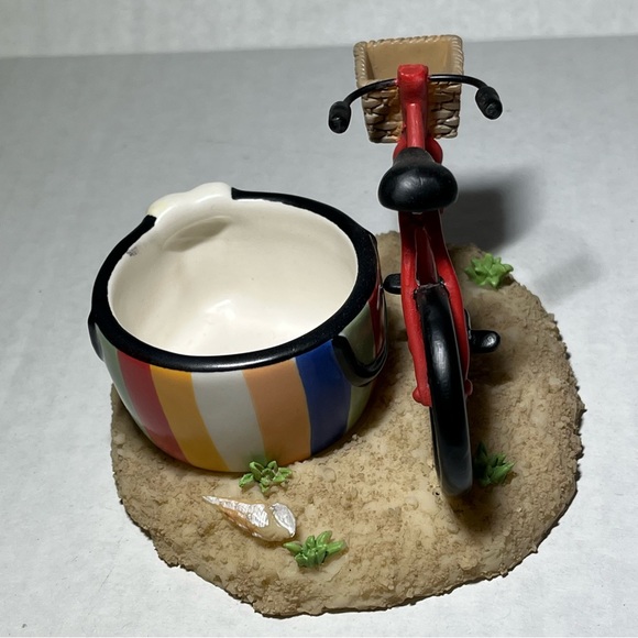 Yankee Candle Tea Light Holder Beach Themed with Red Bike‎ - Picture 2 of 11